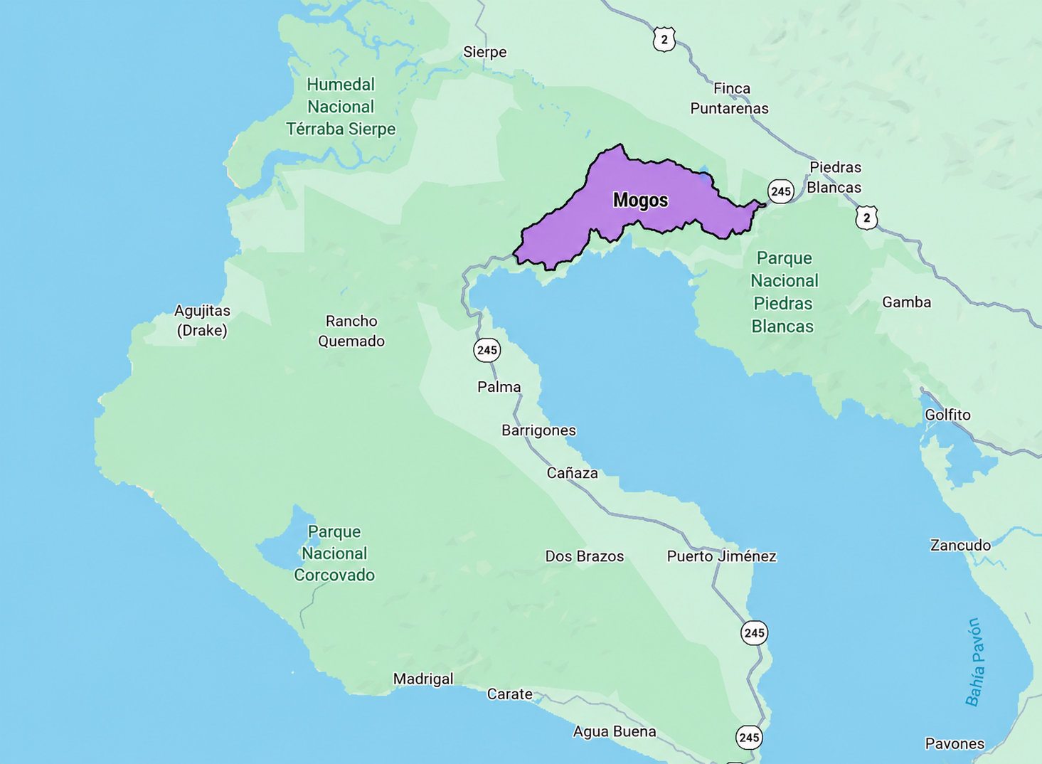 Map of Mogos